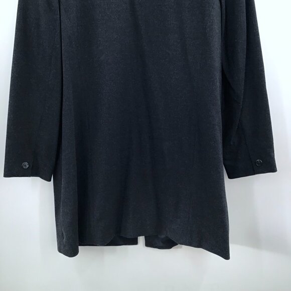 Vintage Long Blazer Transitional Weather Coat Charcoal Black Women's 22W Lined - Picture 7 of 10